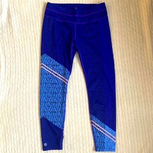 Athleta leggings M blue/pink